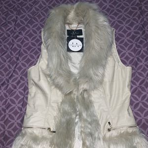 LA Coalition faux fur vest